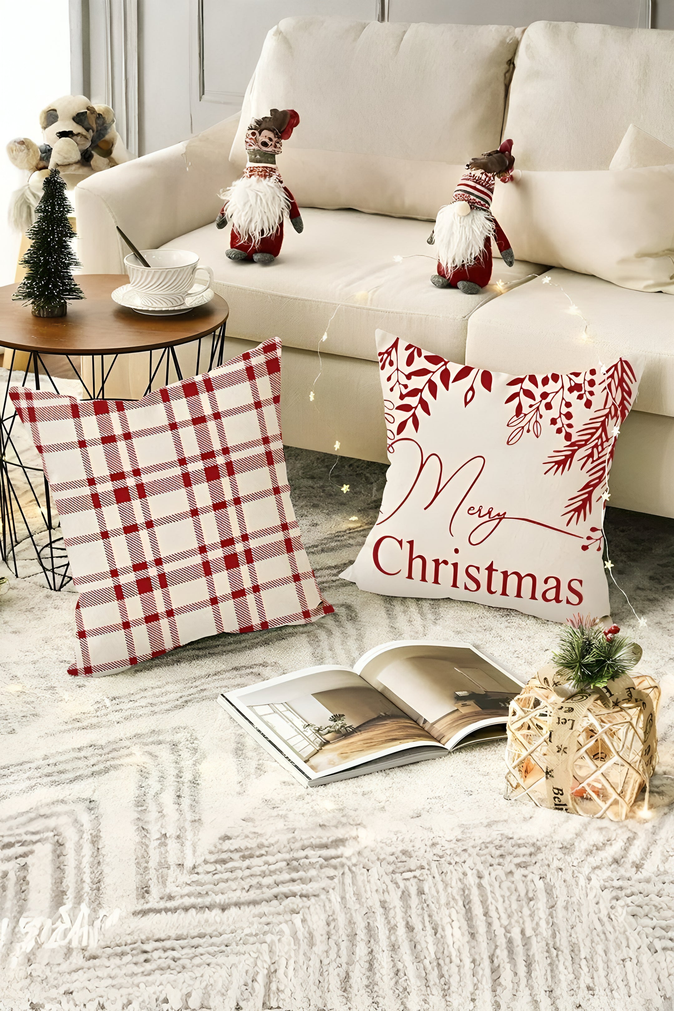 Printed Cotton Christmas Cover