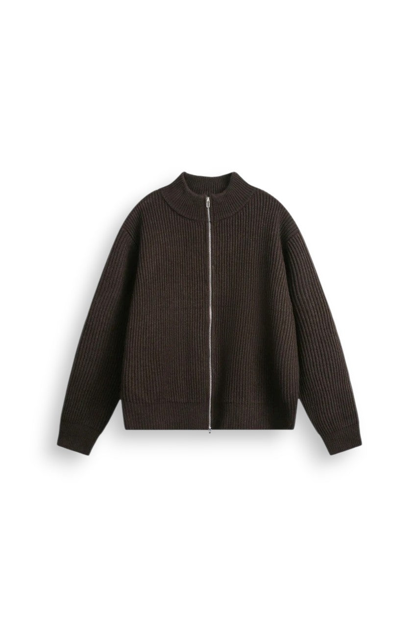 Reg Fit Cardigan with Zipper