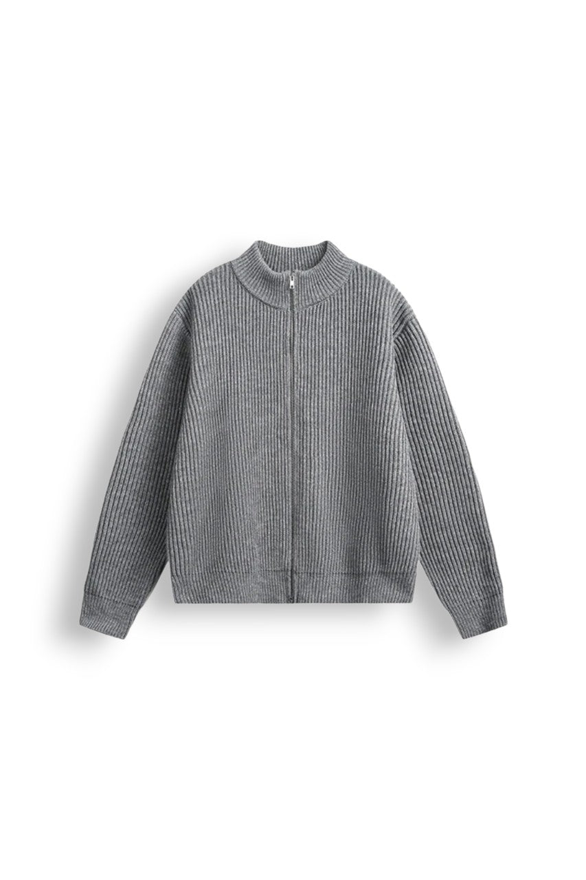 Reg Fit Cardigan with Zipper