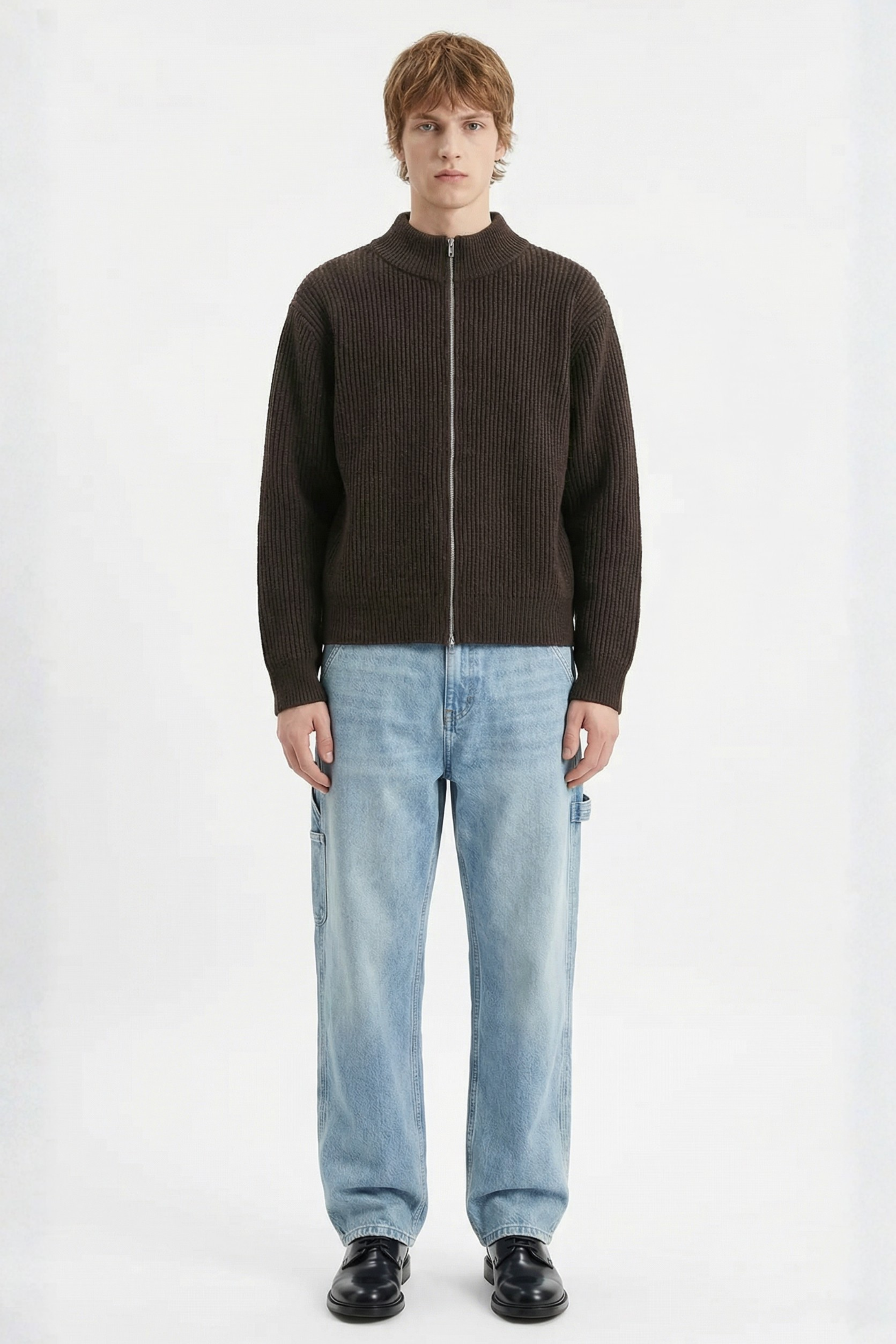 Reg Fit Cardigan with Zipper