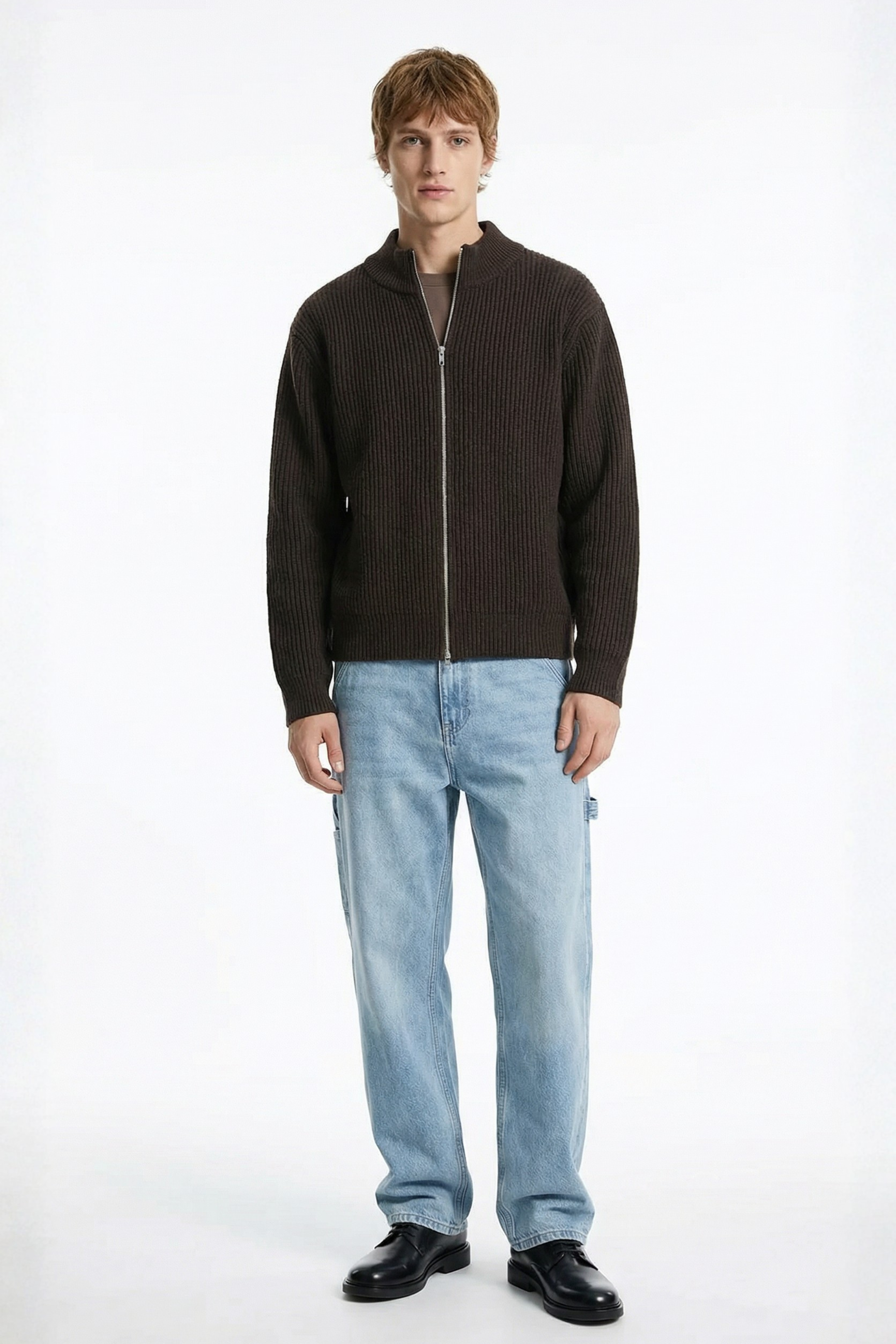 Reg Fit Cardigan with Zipper