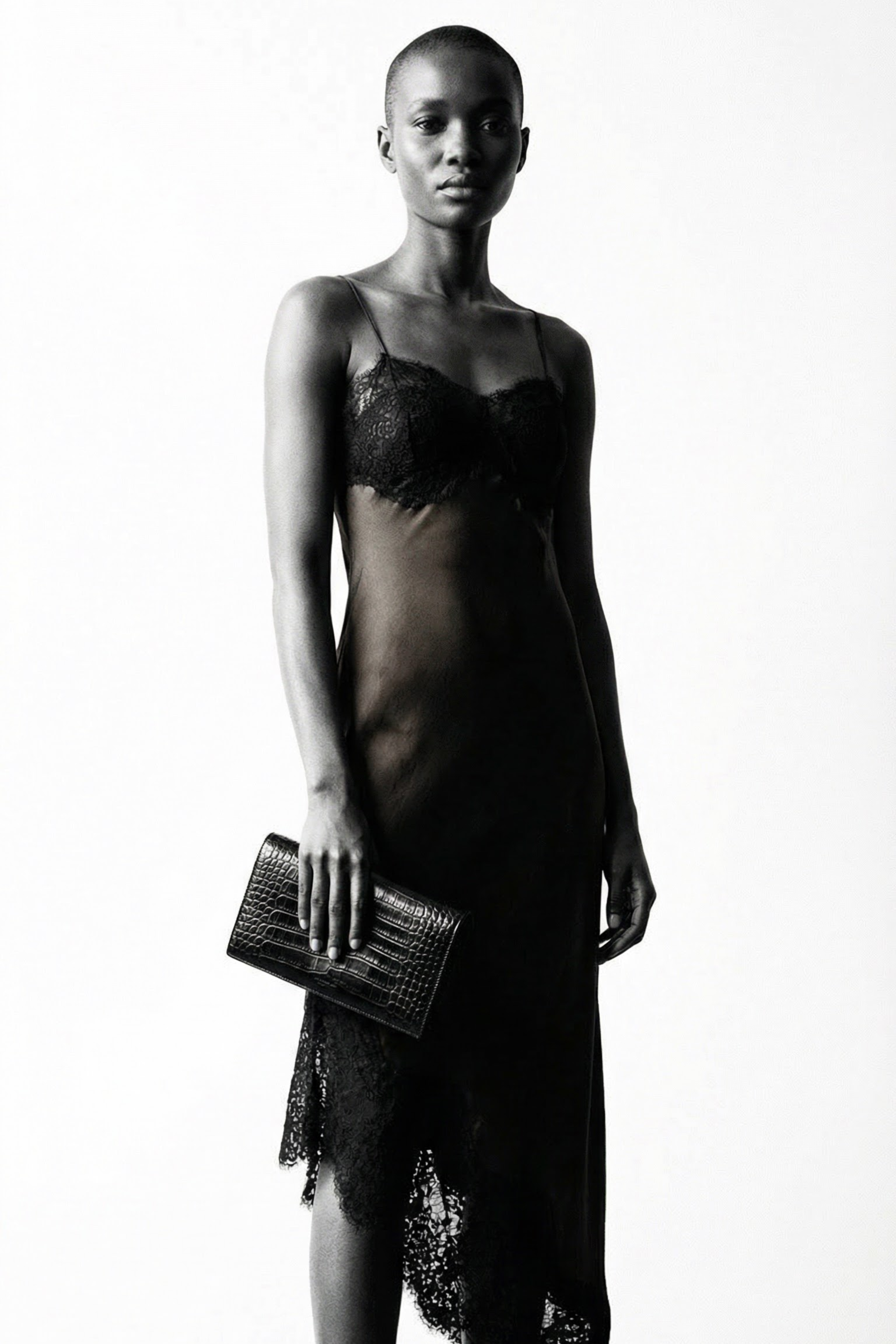 Lace Satin Slip Dress