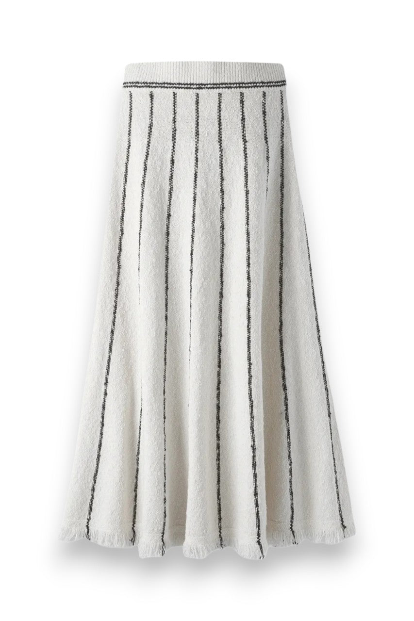 Striped Knit Maxi Skirt