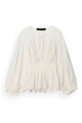 Drawstring Poplin Blouse
