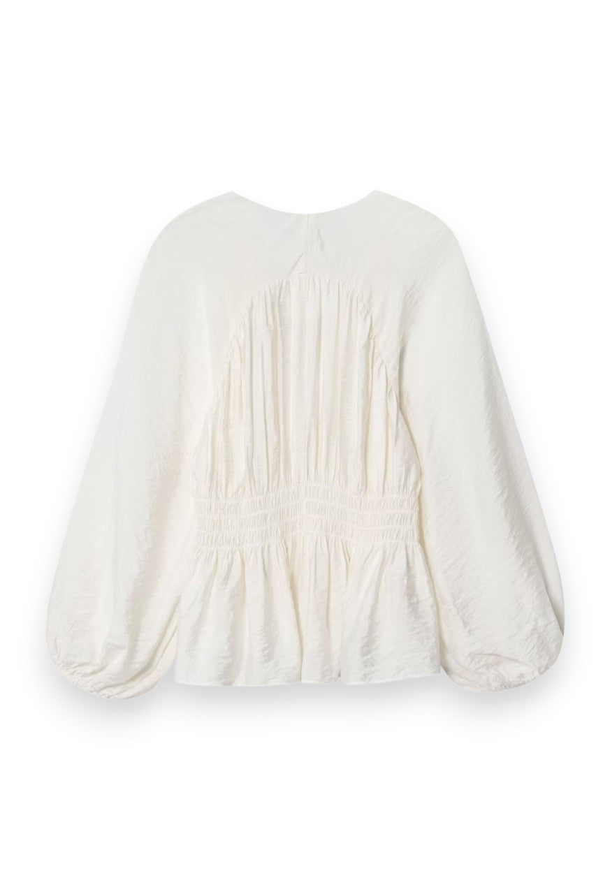 Drawstring Poplin Blouse