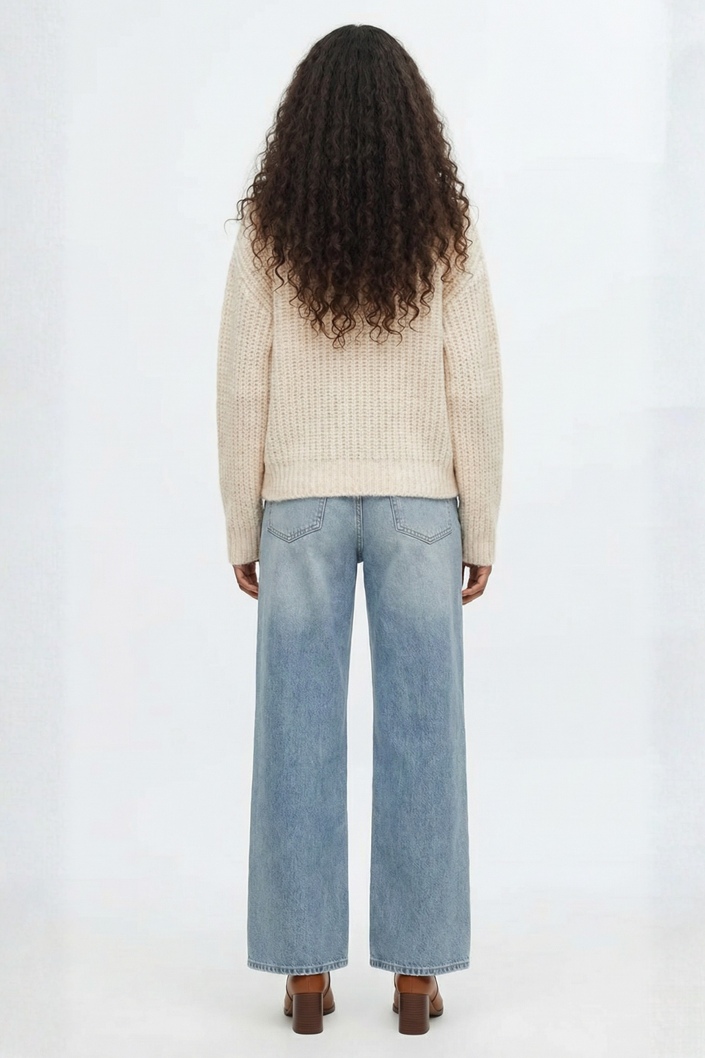 High Waist Washed Jeans