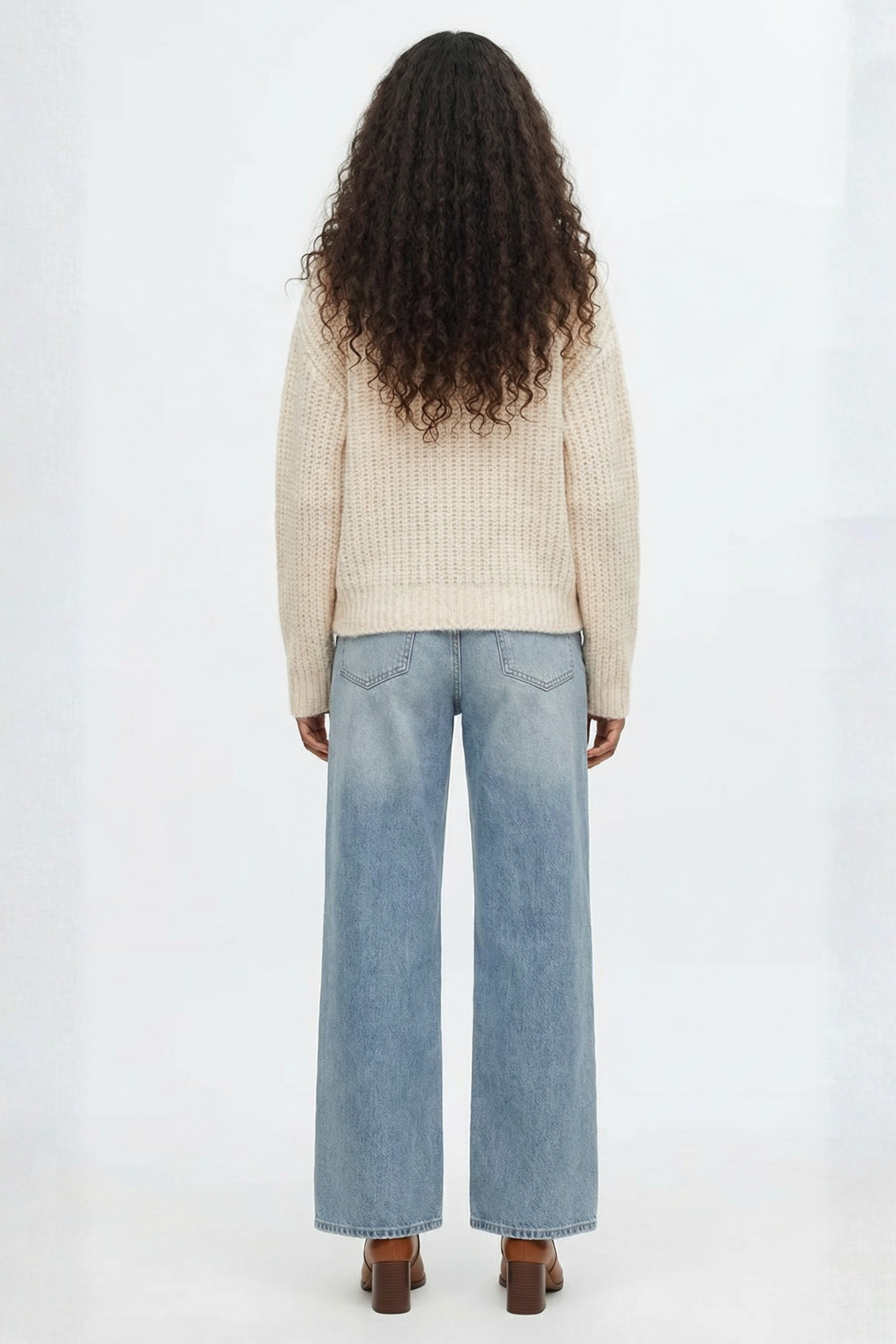 High Waist Washed Jeans