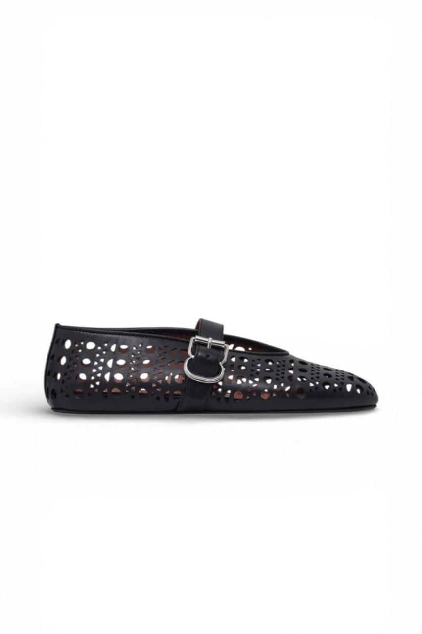 Leather Cut Out Flats