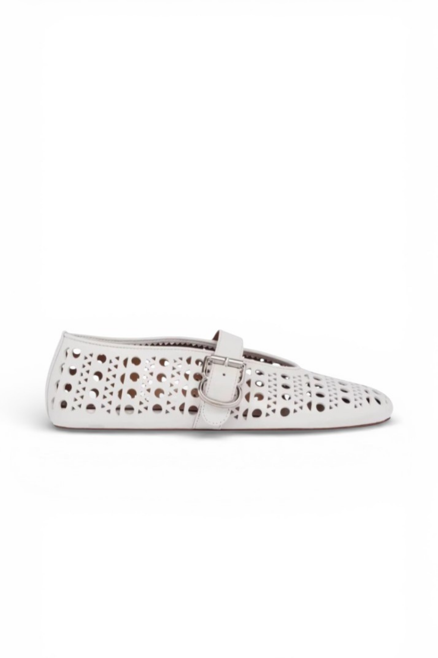 Leather Cut Out Flats