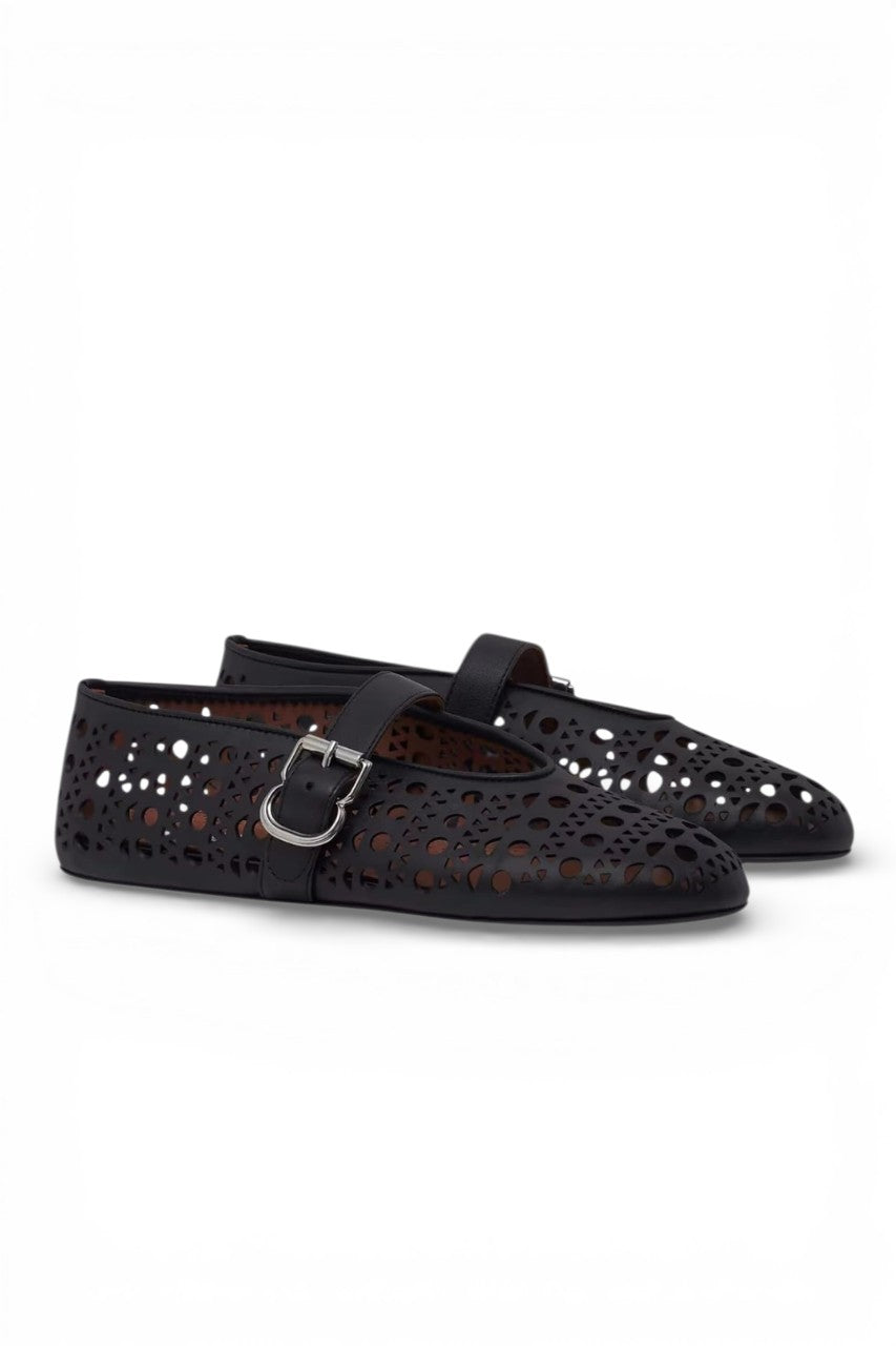 Leather Cut Out Flats