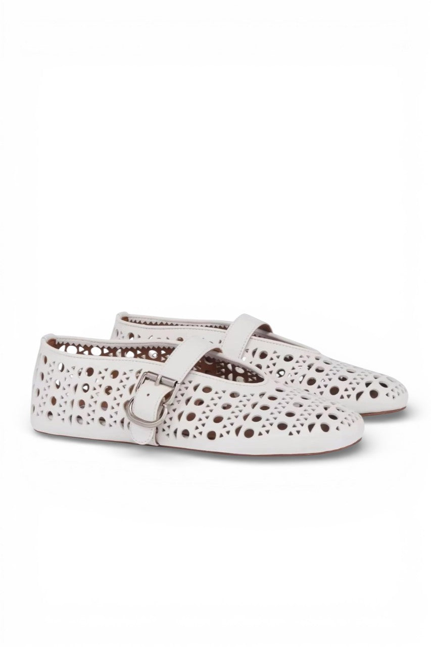 Leather Cut Out Flats