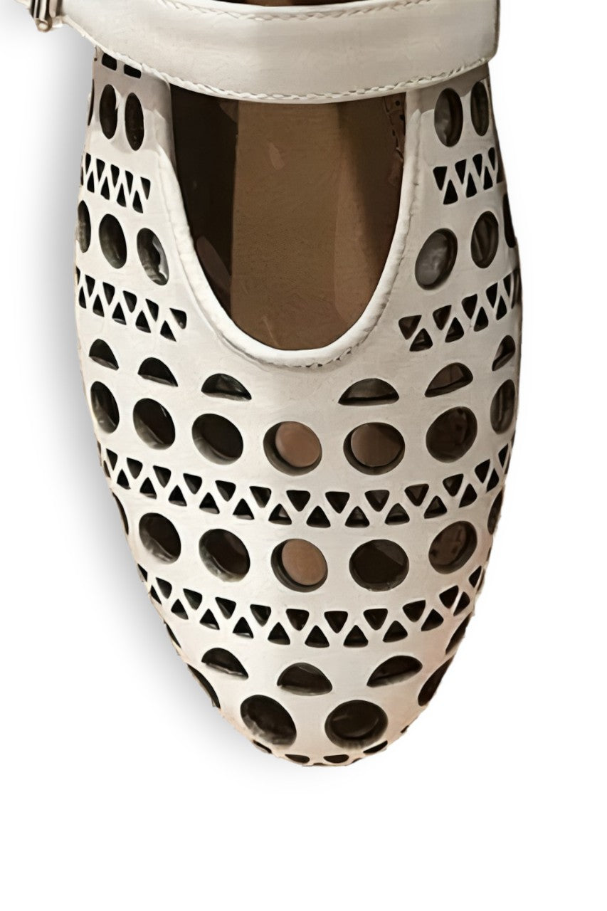 Leather Cut Out Flats