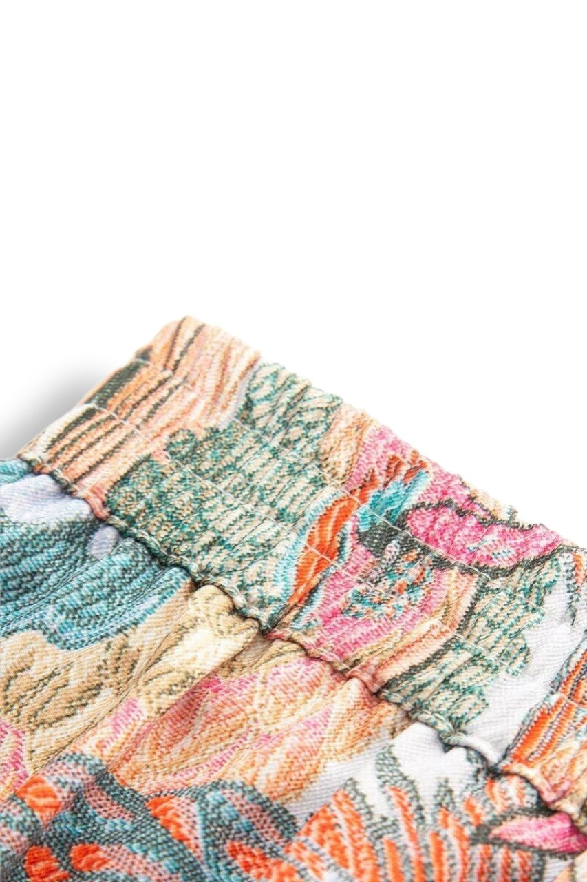 Peacock Embroidered Shorts