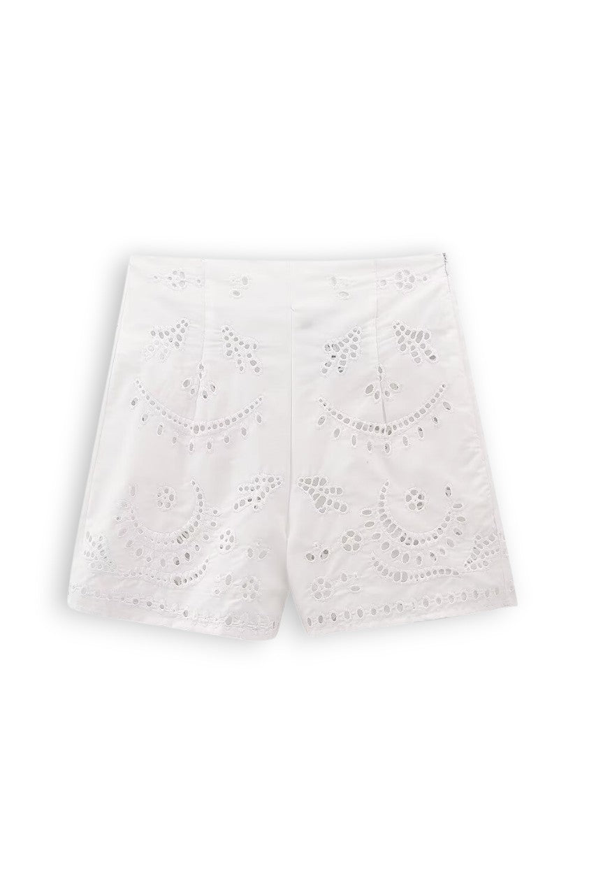 Embroidered Top and Short Set