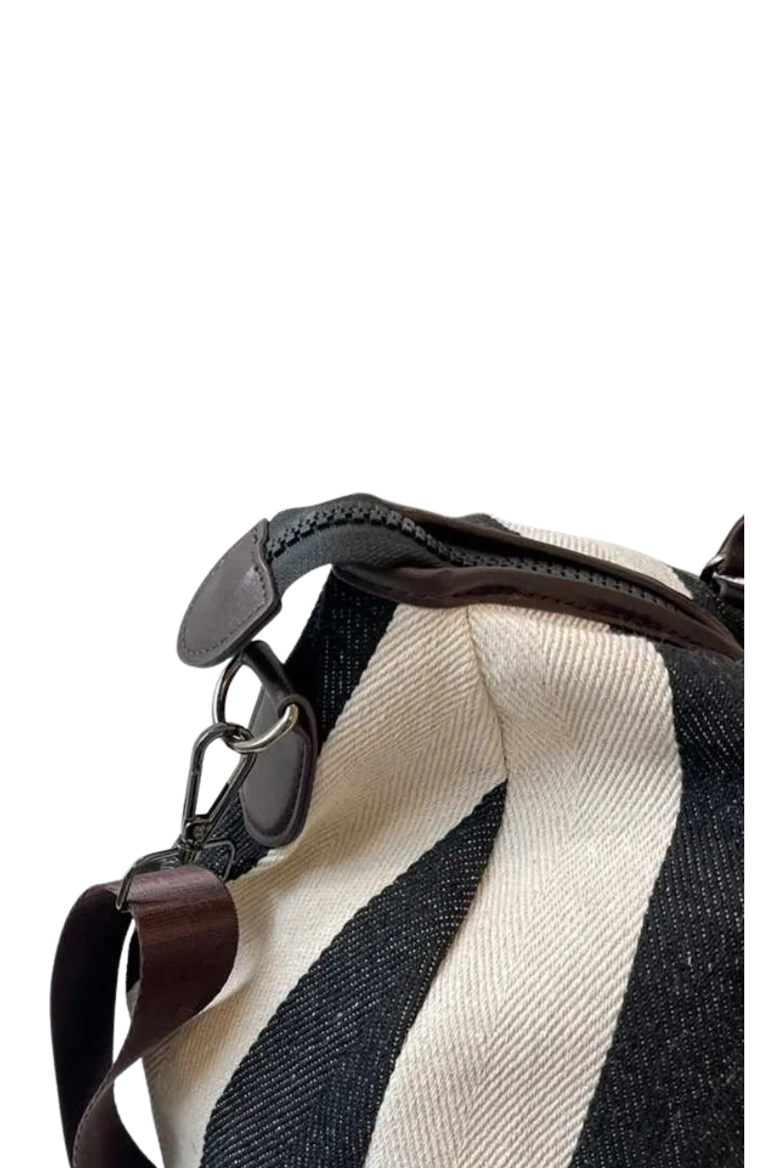 Striped Crossbody Bag