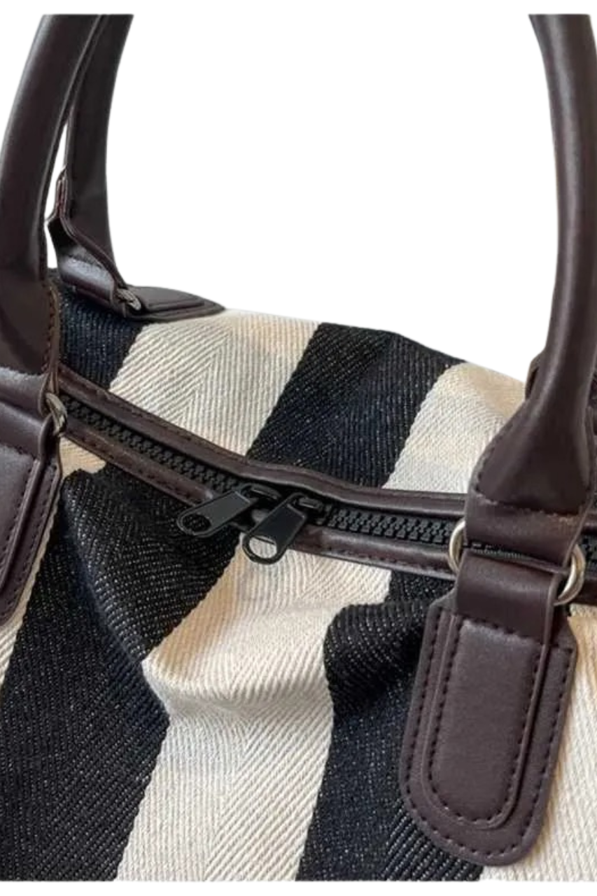 Striped Crossbody Bag