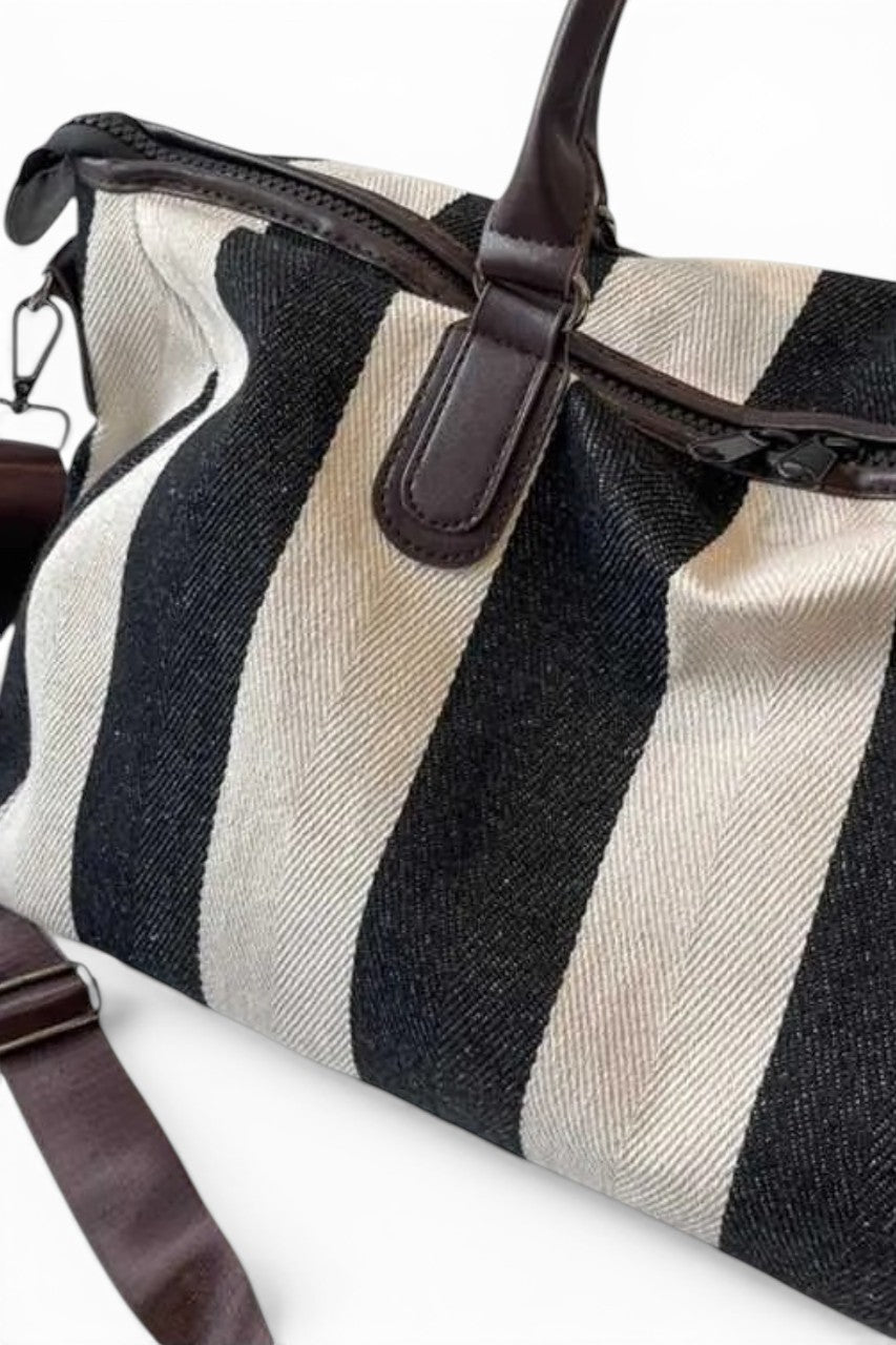 Striped Crossbody Bag