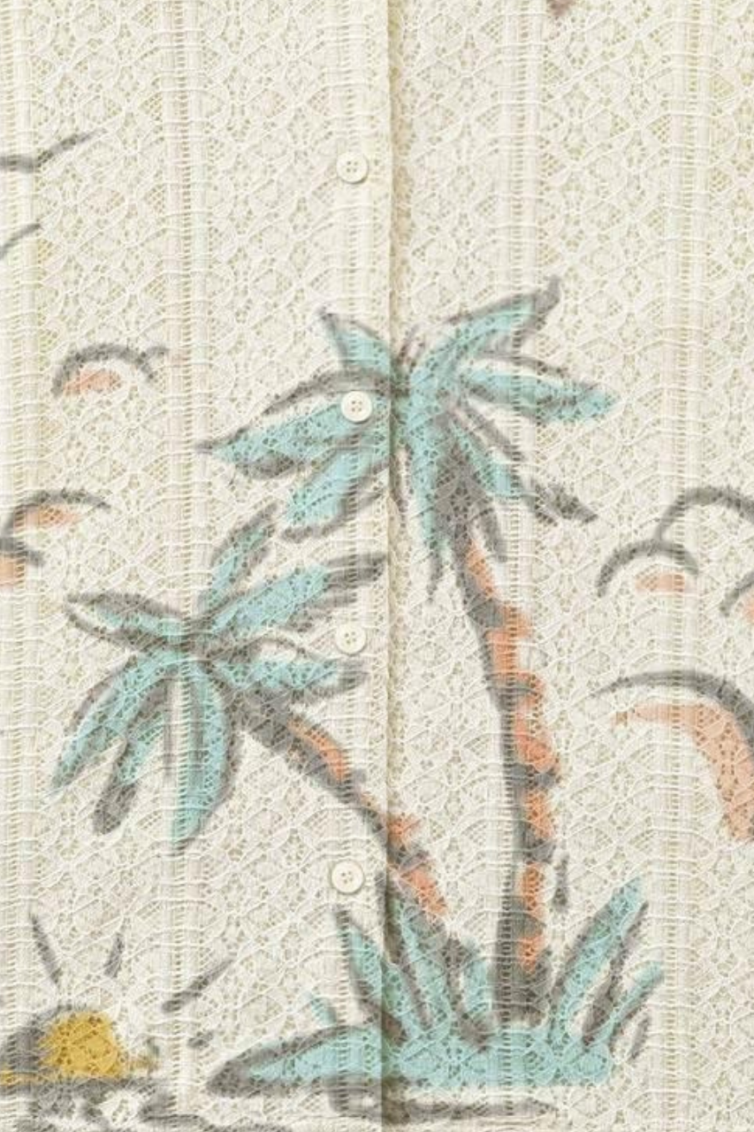 Tropical Tree Knit Resort Shirt