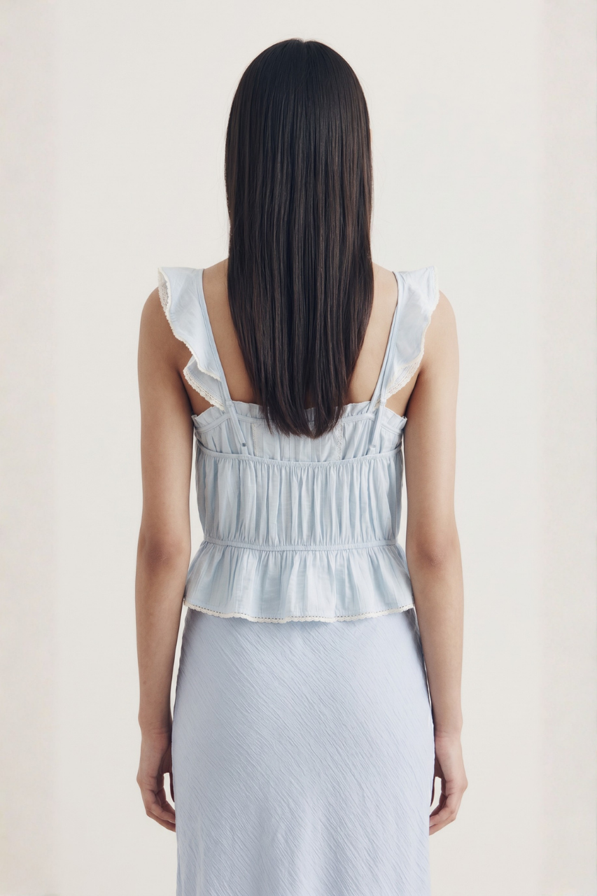 Lace Trimmed Tank Top
