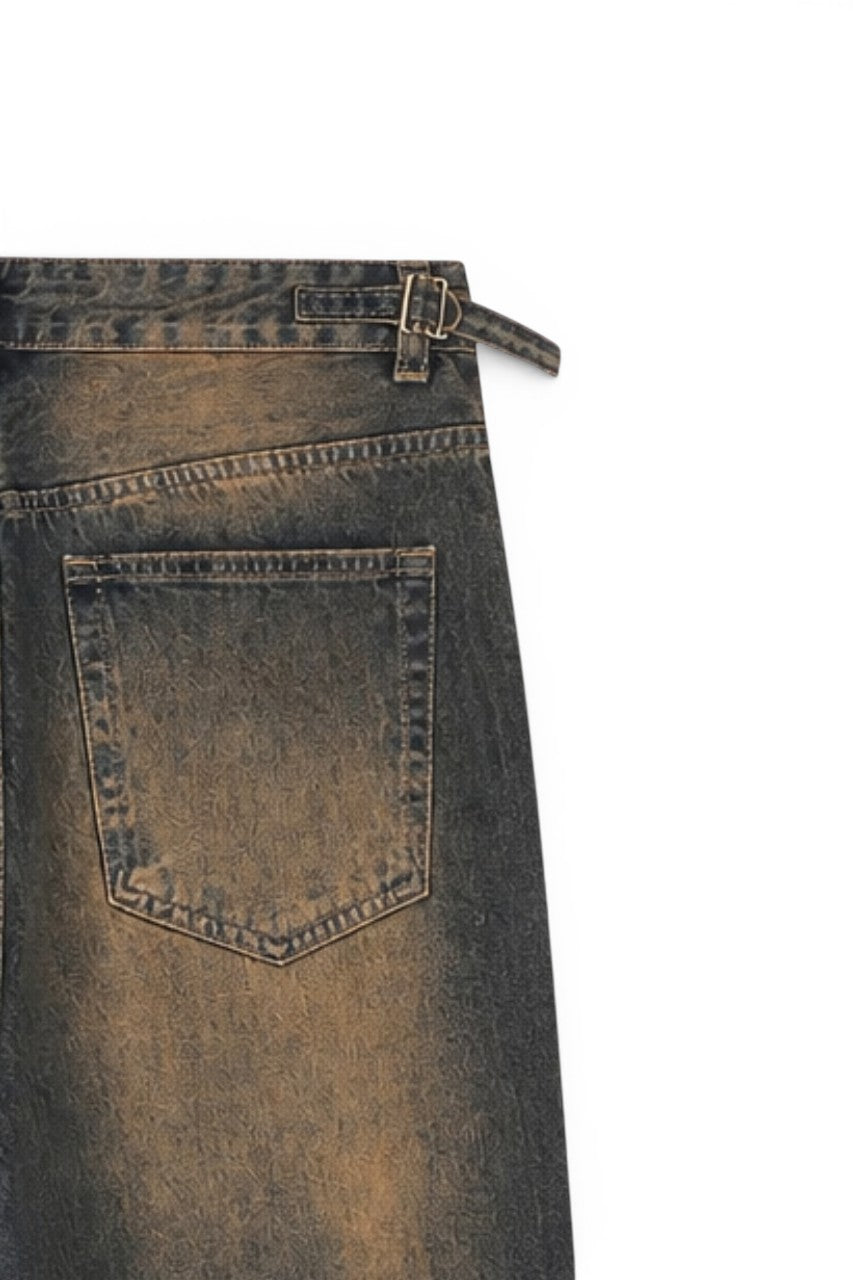 Vintage Washed Wide Leg Jeans