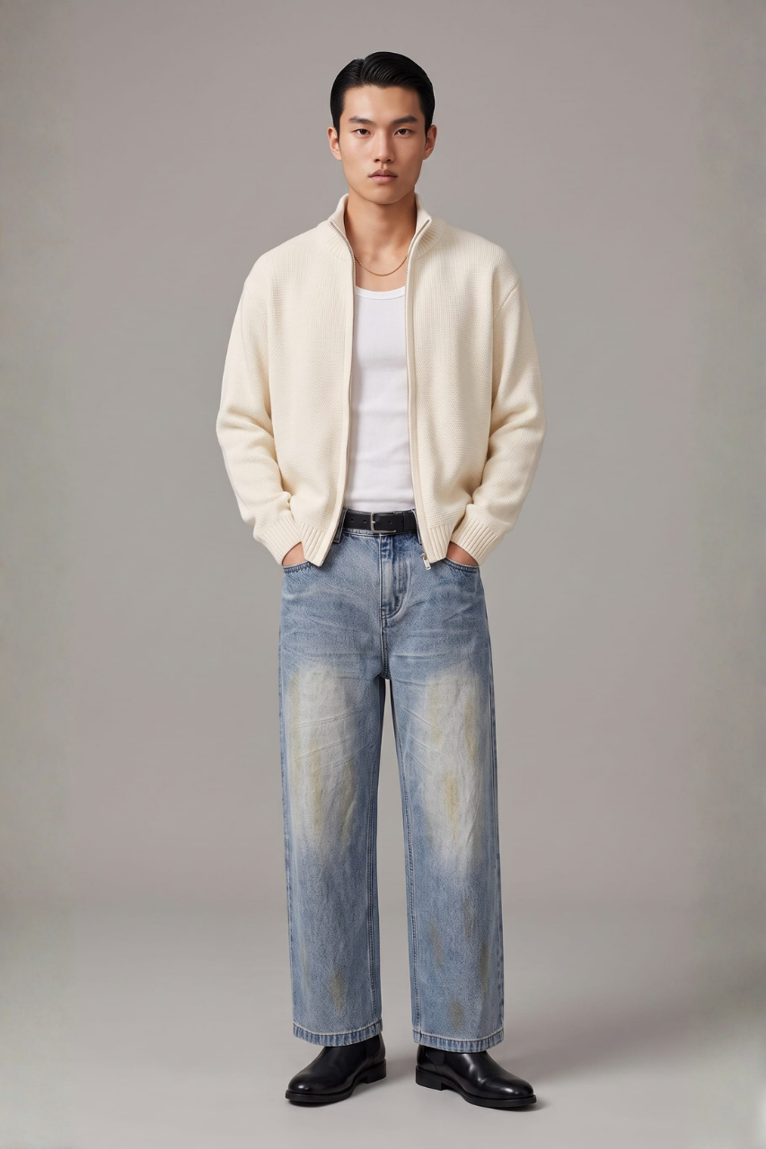 Textured Knit Cardigan Sweater