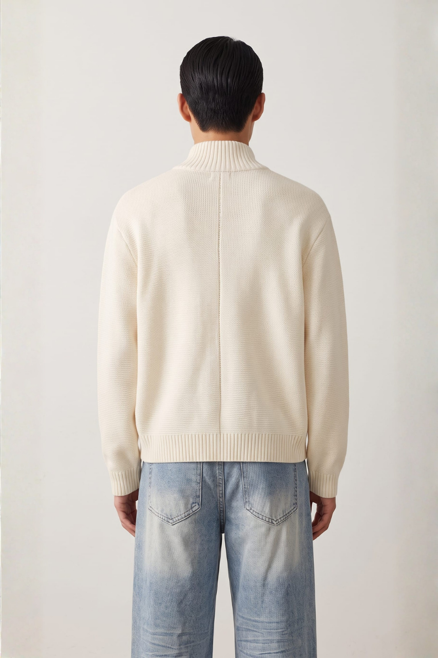 Textured Knit Cardigan Sweater