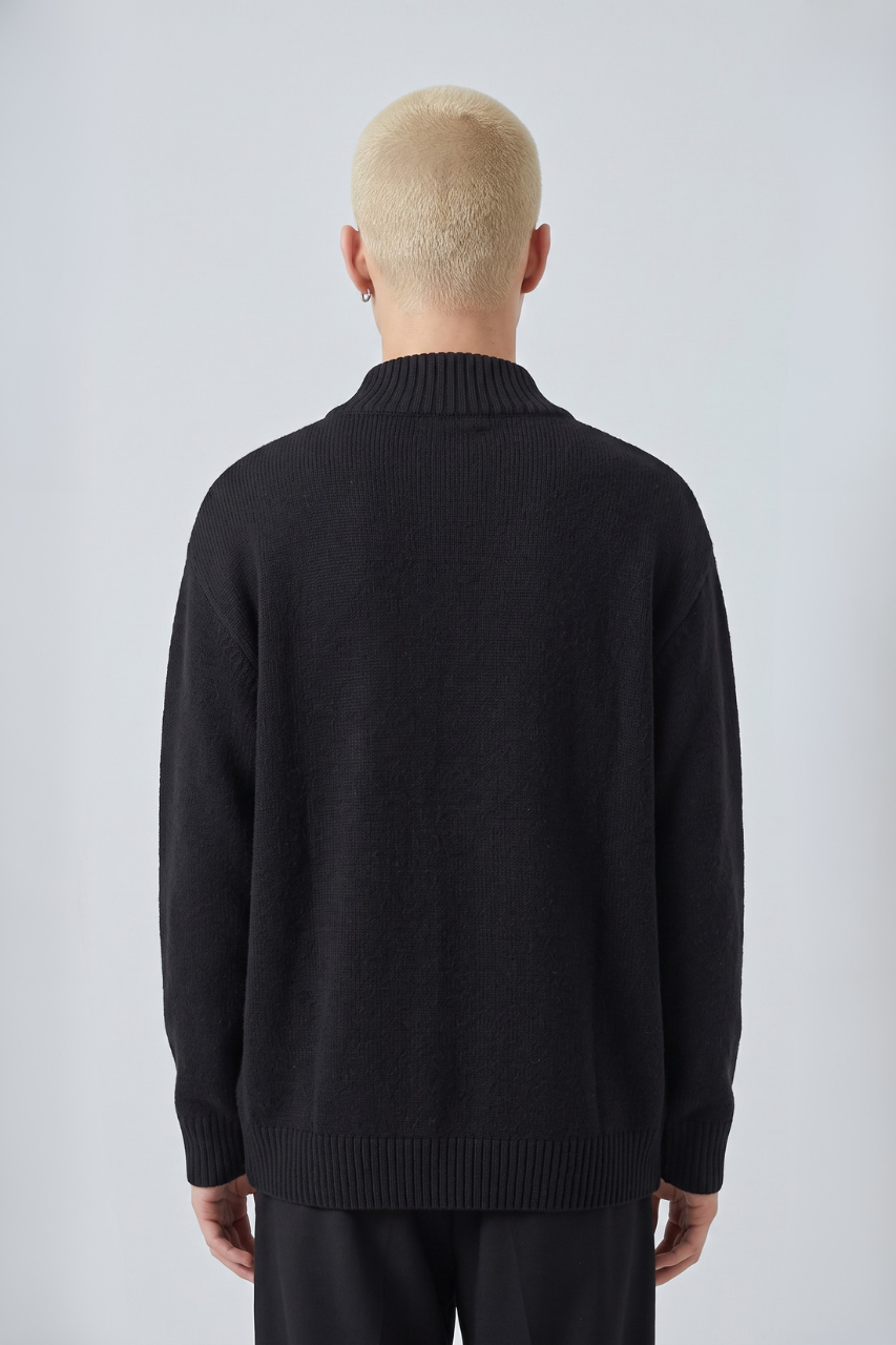 Textured Knit Cardigan Sweater