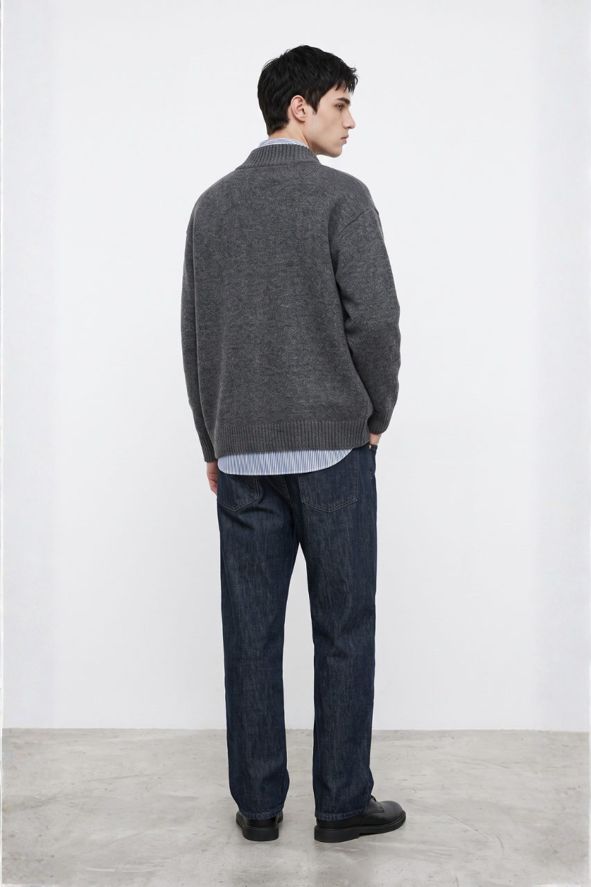 Textured Knit Cardigan Sweater