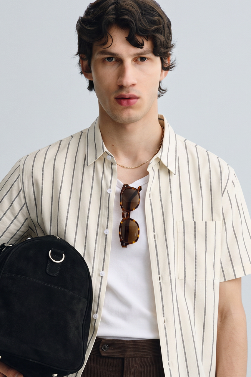 Striped Mesh Shirt