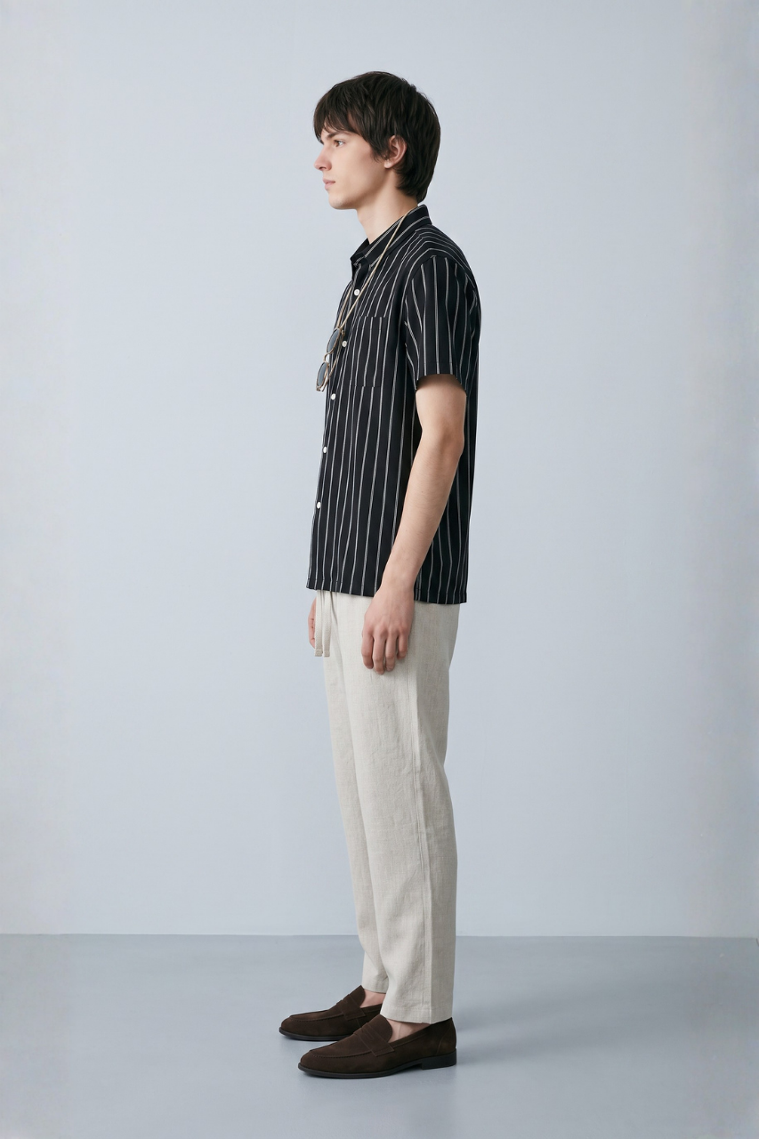 Striped Mesh Shirt