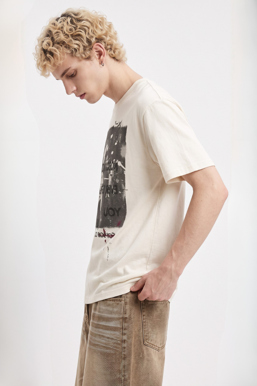 Oversized Graphic Cotton T-Shirt