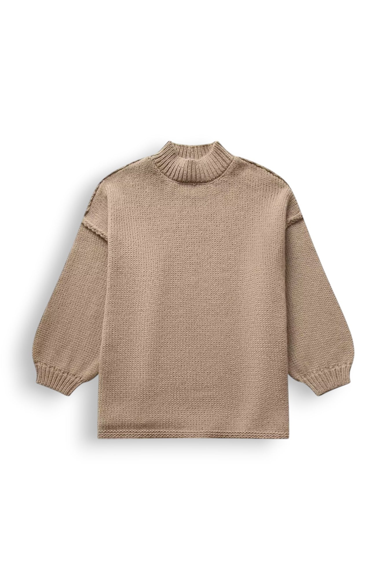 Rib-Knit Oversized Turtleneck