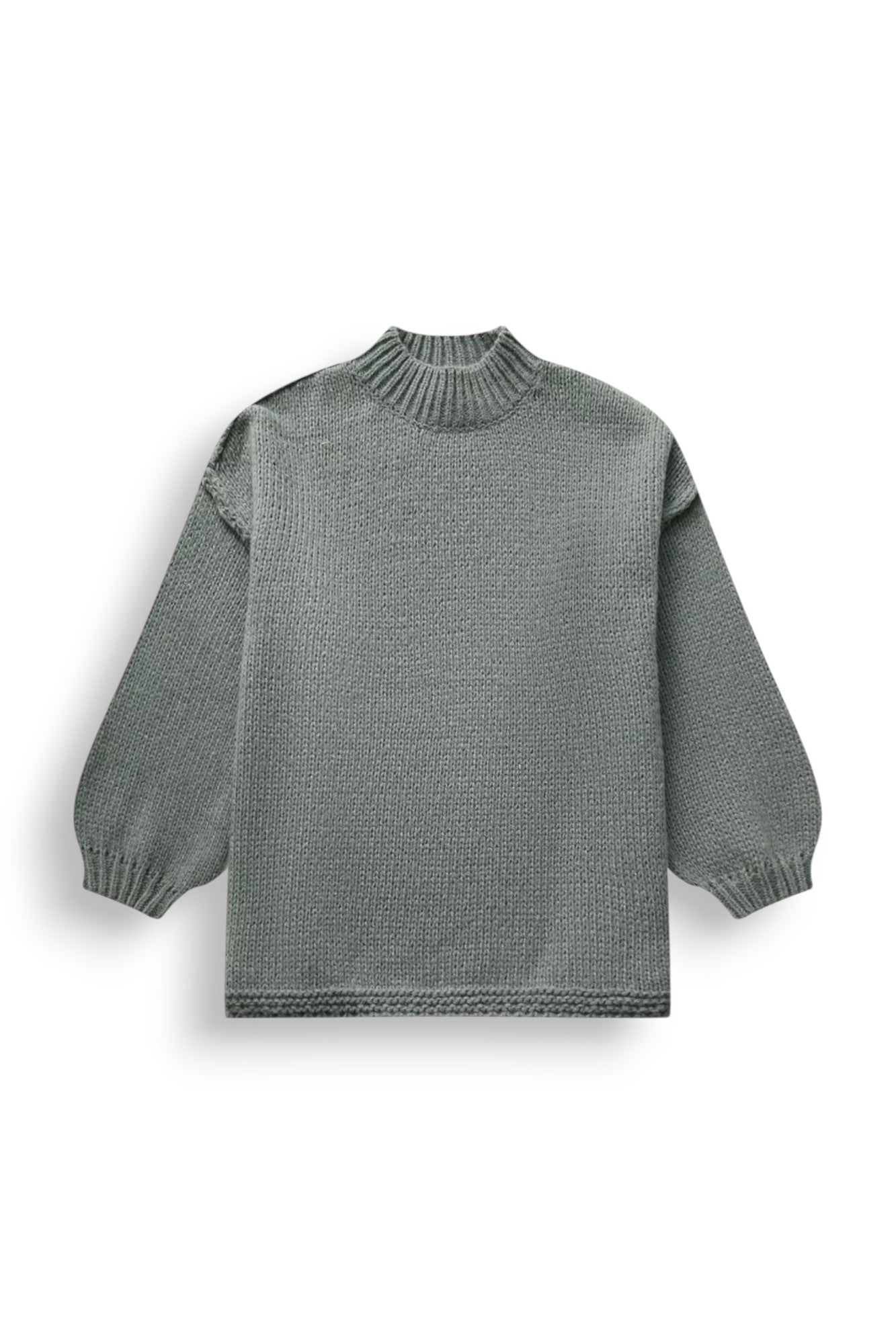 Rib-Knit Oversized Turtleneck