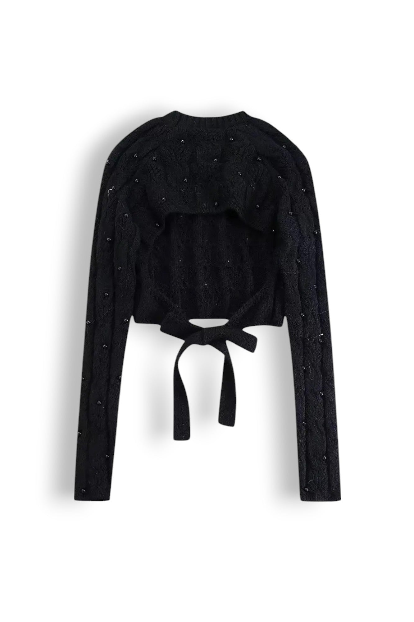 Knitted Lace O-Neck Sweater