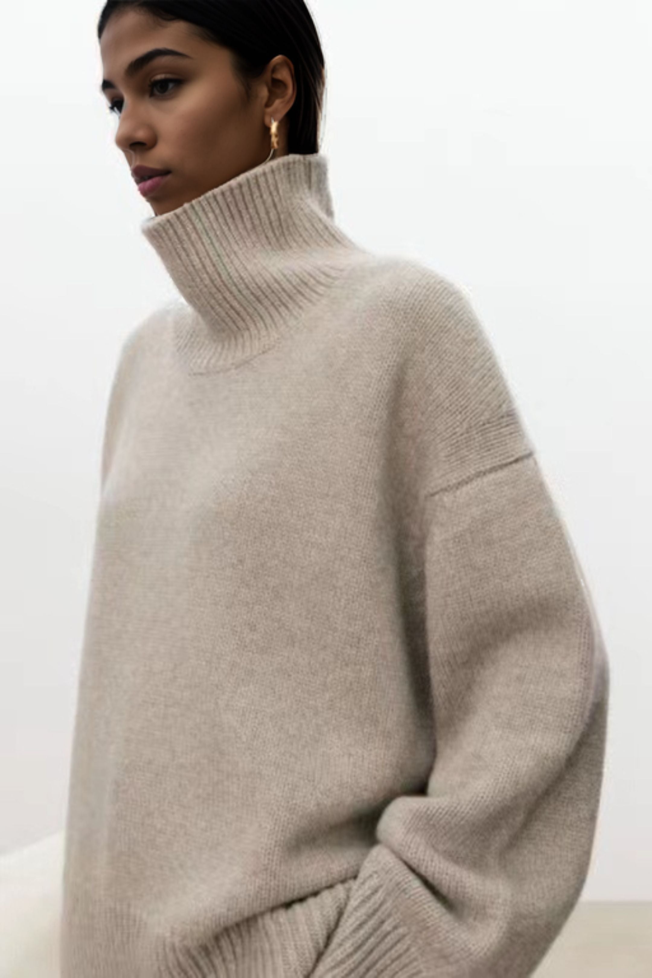 High Neck cashmere sweater