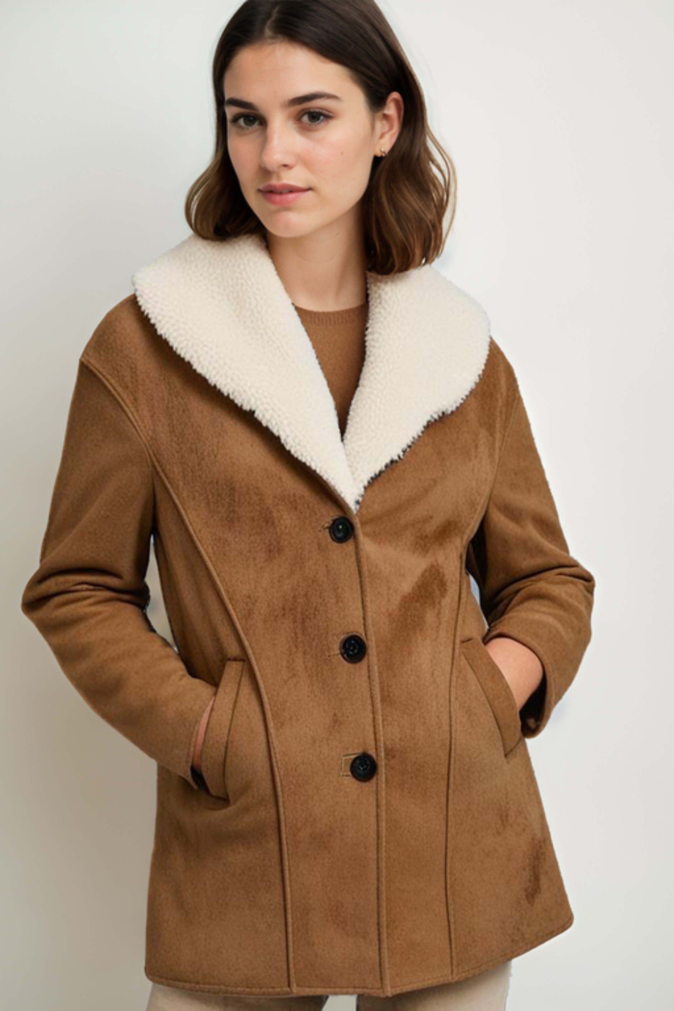 Dark Beige Aviator Jacket