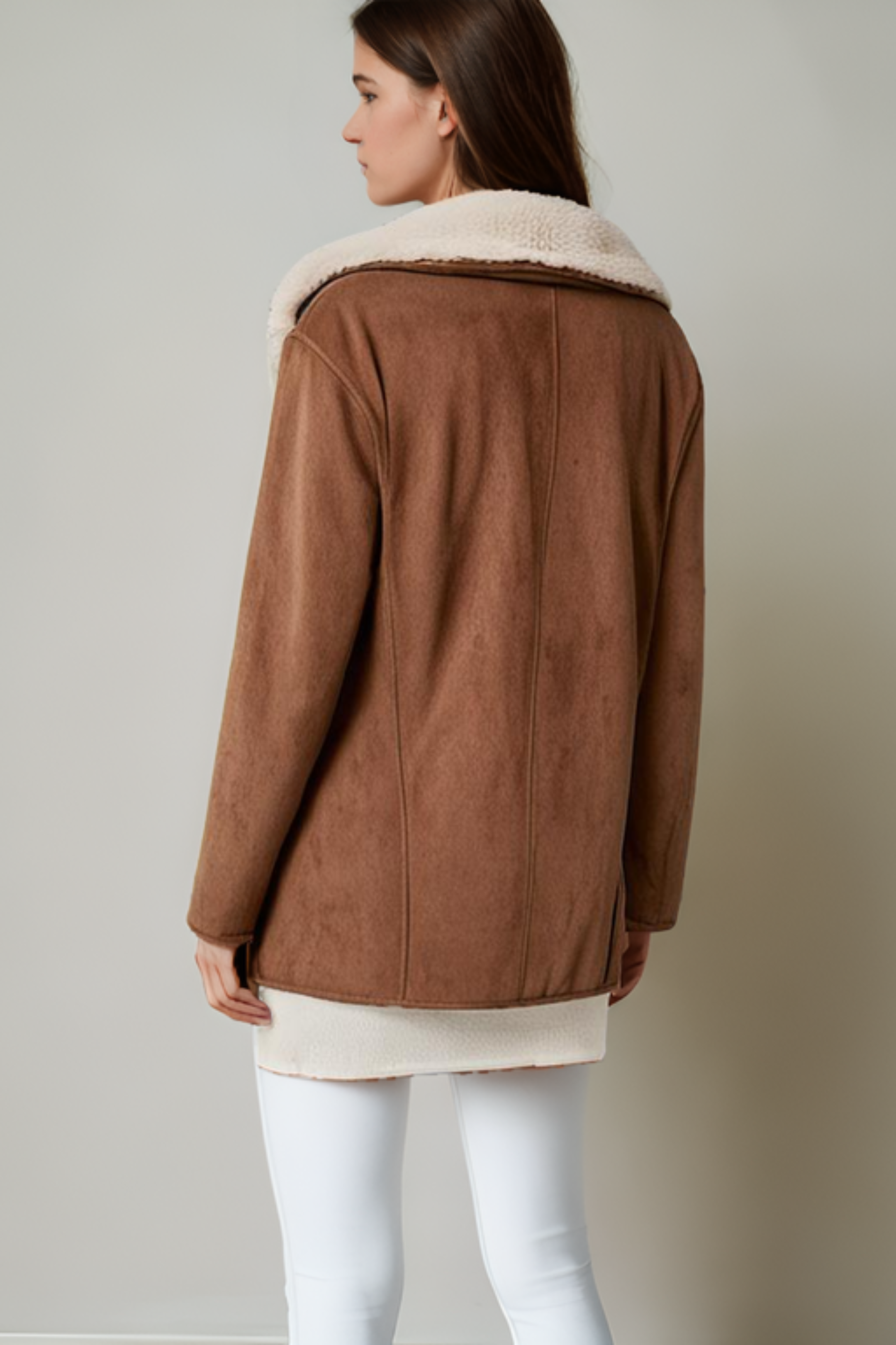 Dark Beige Aviator Jacket