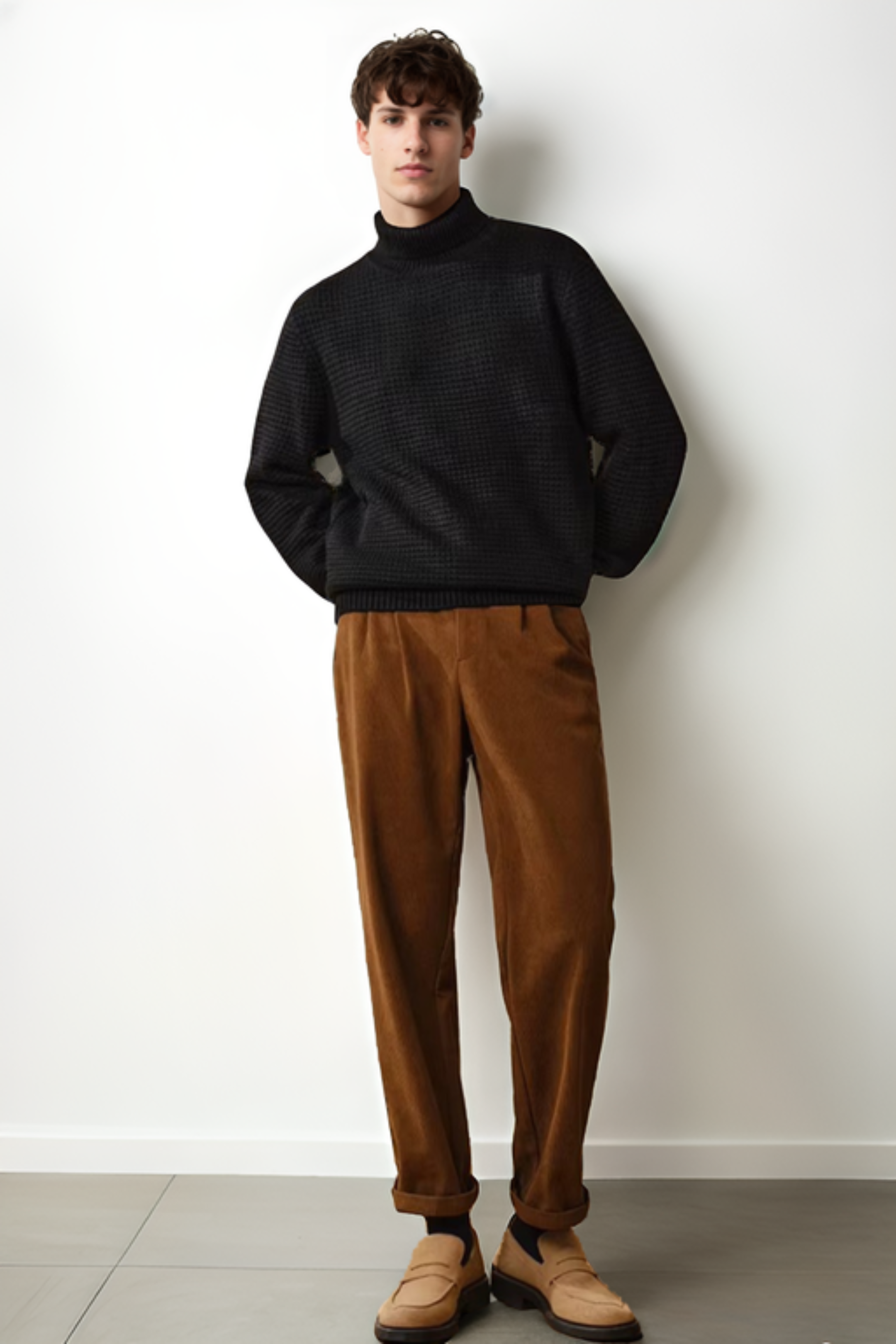 Wool Mock Turtleneck Sweater