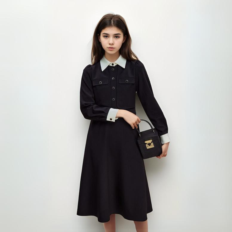 Wednesday Addams Inspired Retro Two-Piece Dress