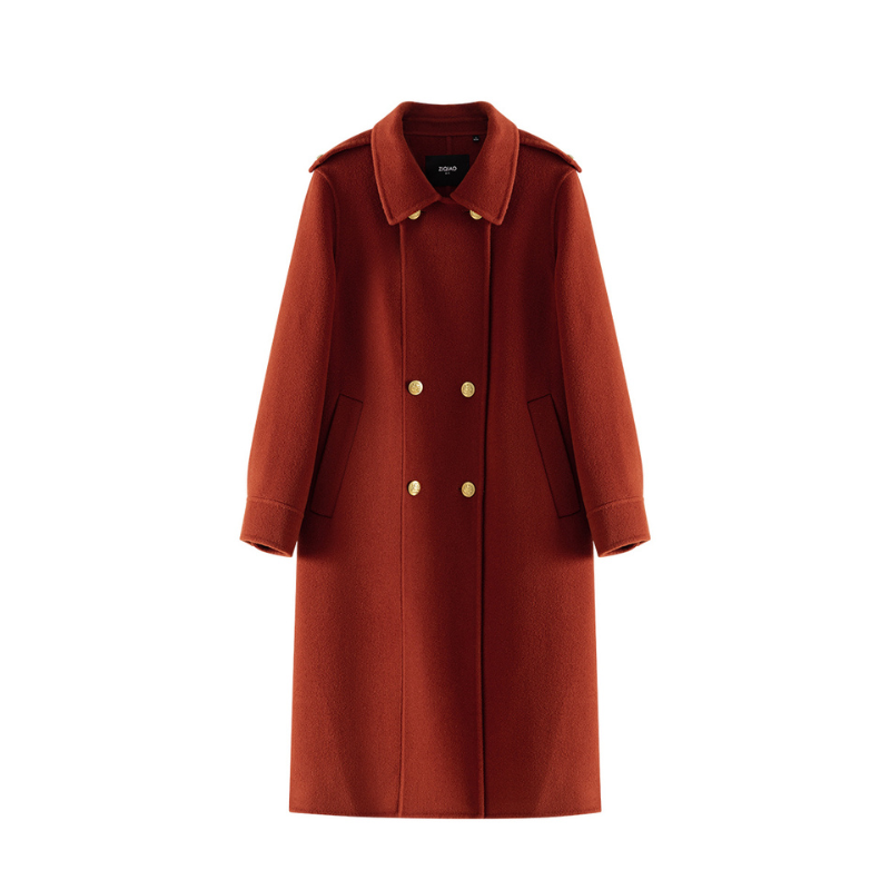 Wednesday Addams Inspired 100% Wool Double-Sided Trench Coat