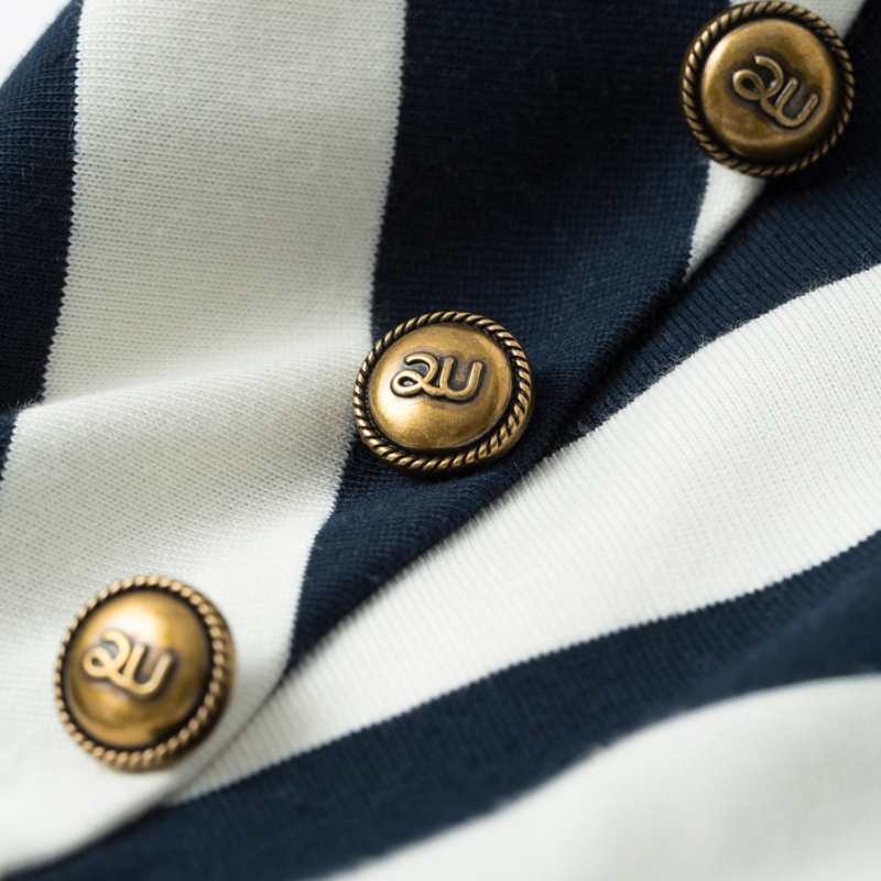 Pugsley Addams Inspired Navy Striped Relaxed T-Shirt