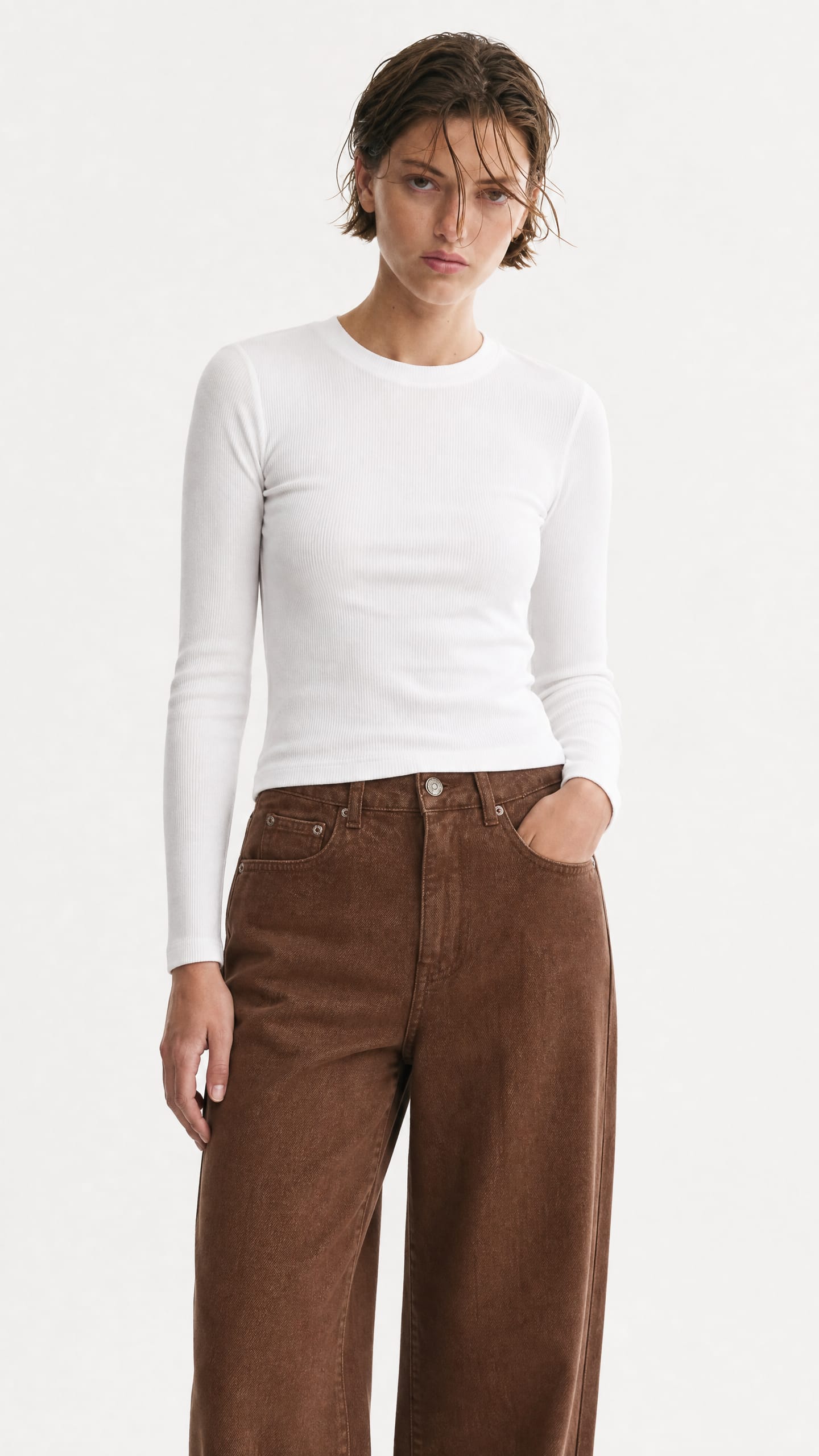 High Waist Straight Leg Jeans