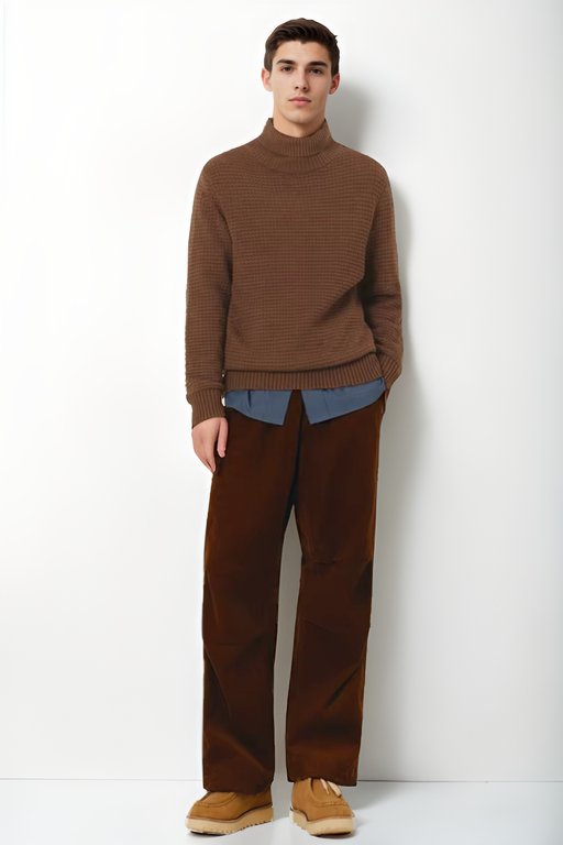 Wool Mock Turtleneck Sweater