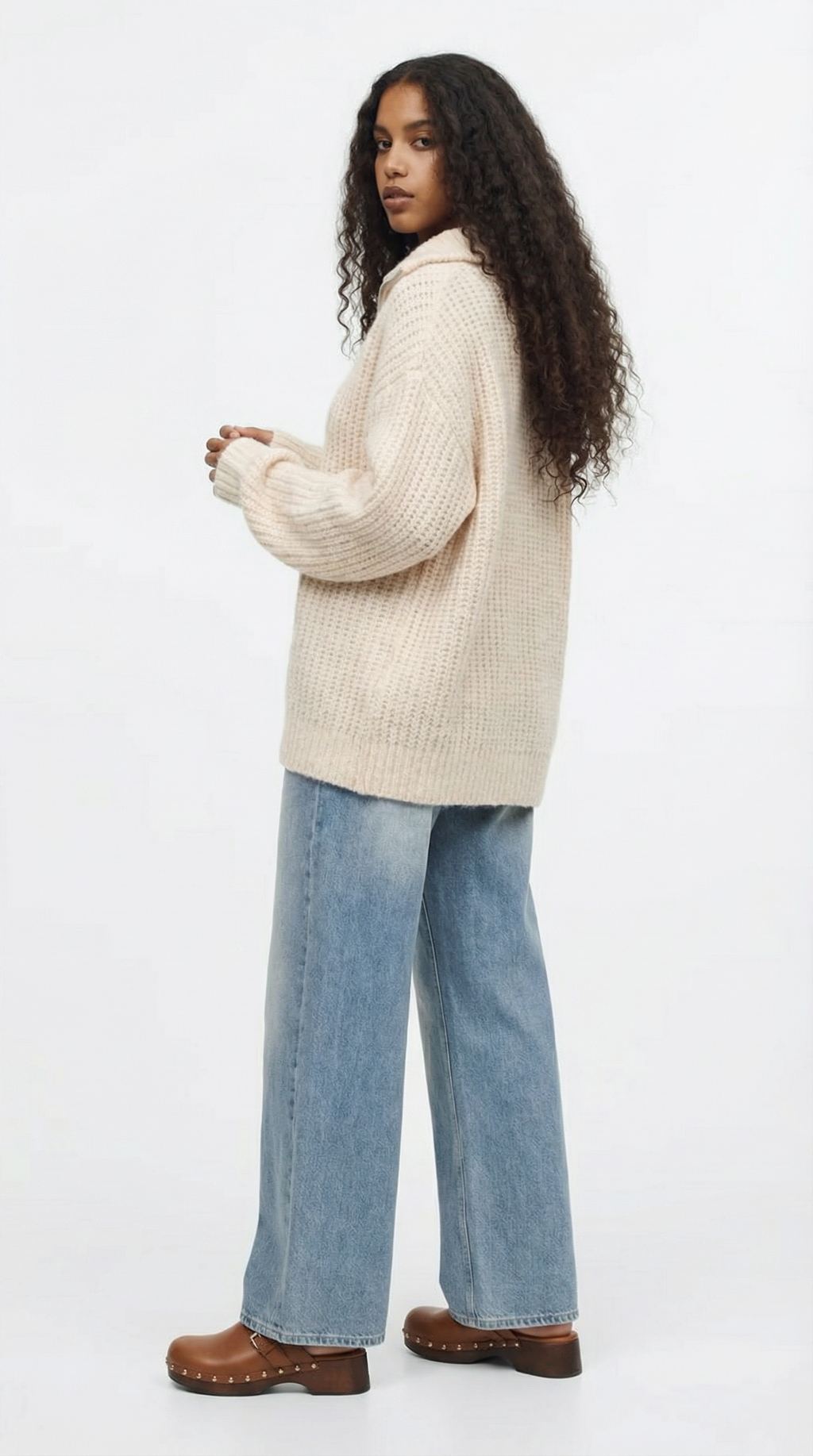 High Waist Washed Jeans