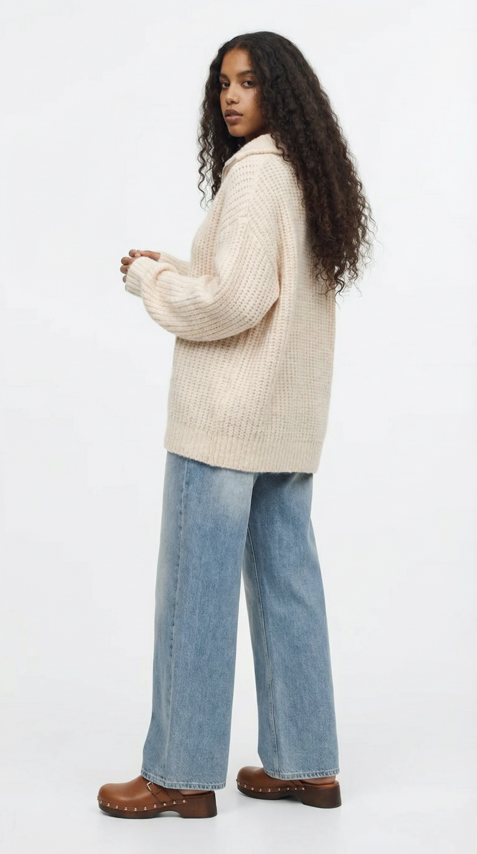 High Waist Washed Jeans