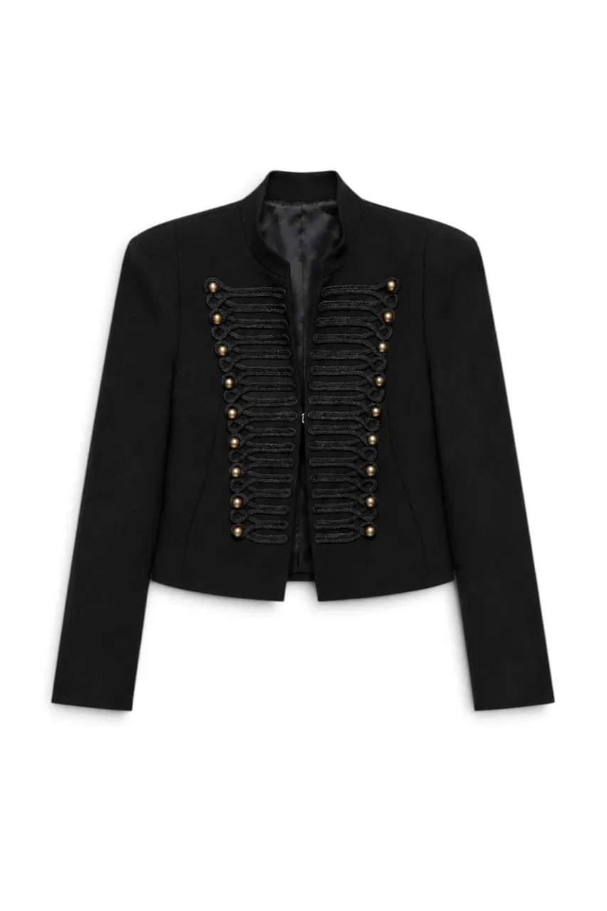 Tailored Padded Shoulder Blazer
