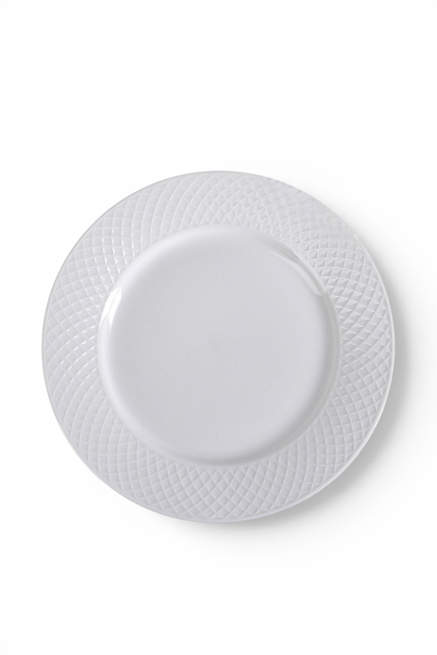 Embossed Porcelain Serving Plate