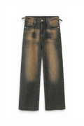 Vintage Washed Wide Leg Jeans