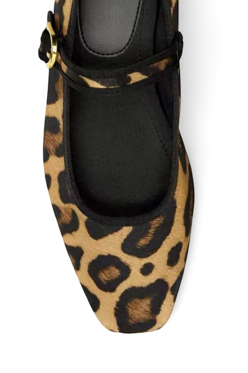 Leopard Mary Janes