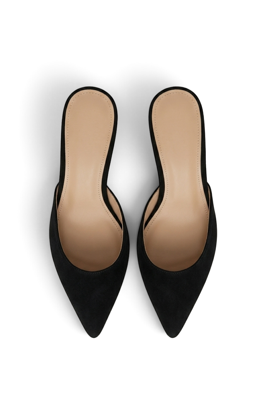 Suede Mule Heels